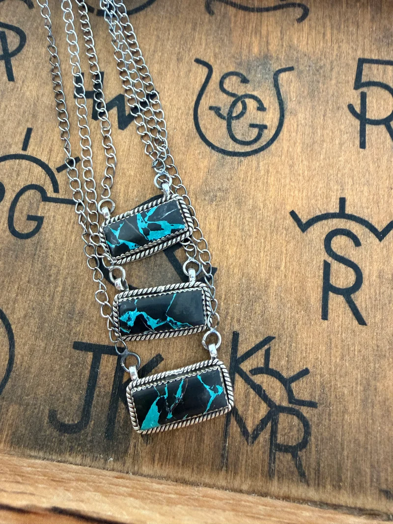 Camo Dahlia Bar Necklace