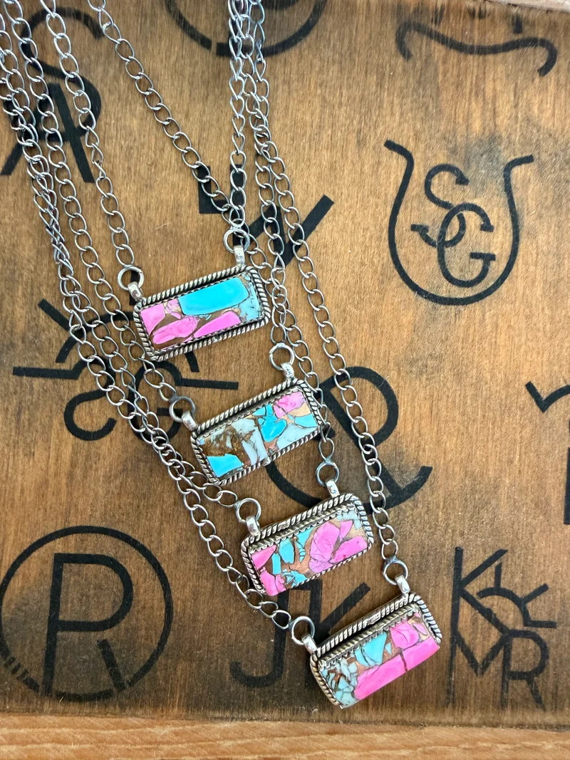 Cotton Candy Bar Necklace