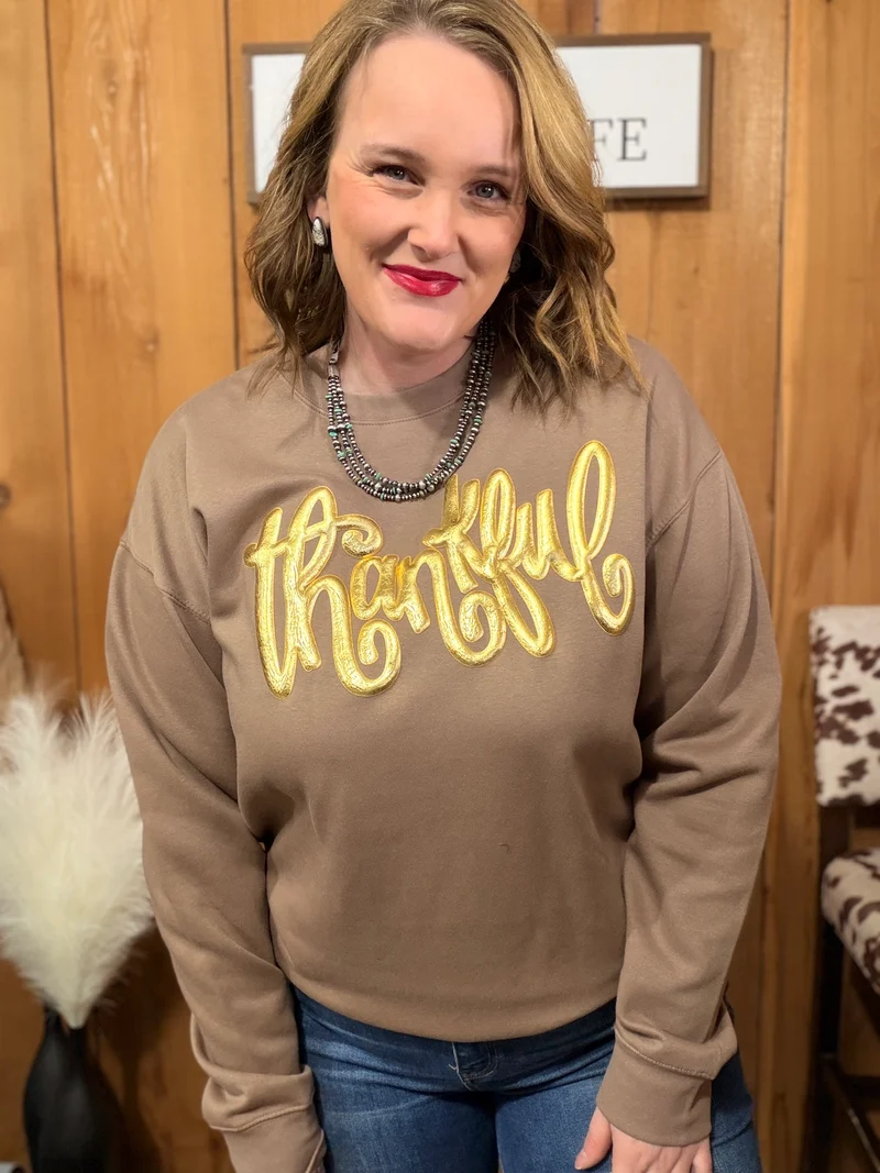 Thankful Crewneck *latte
