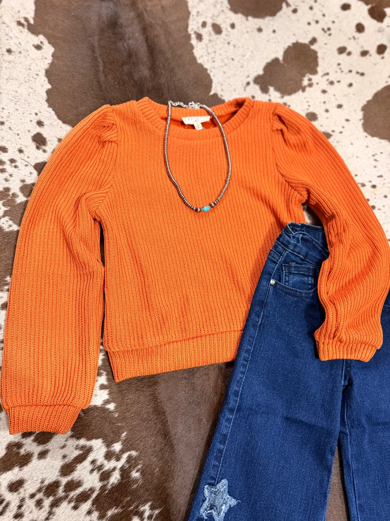 Girls Rust Sweater