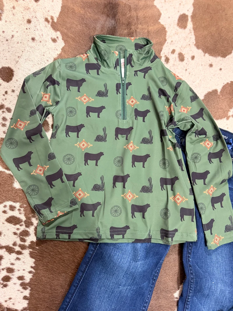 Girls Cattle Drive Pullover