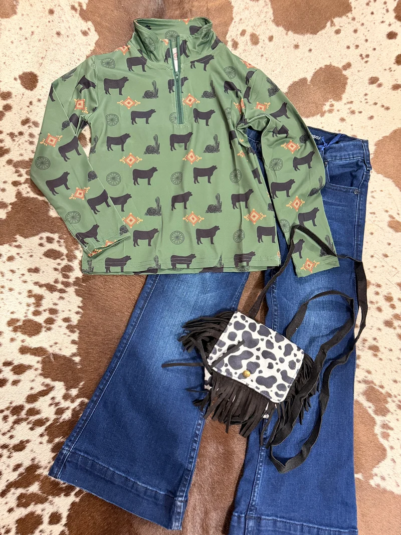 Girls Cattle Drive Pullover