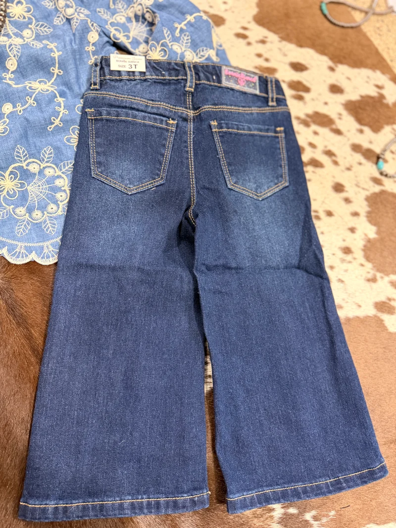 Girl Dark Distressed Jeans
