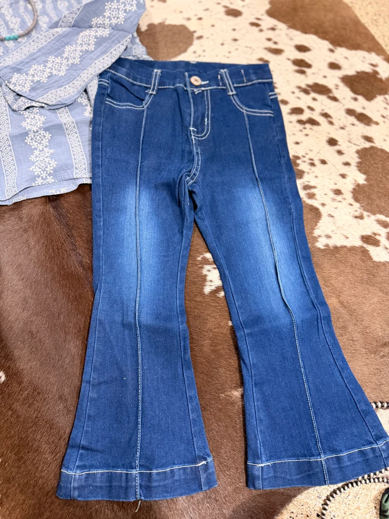 Girls Front Seam Trouser Jeans