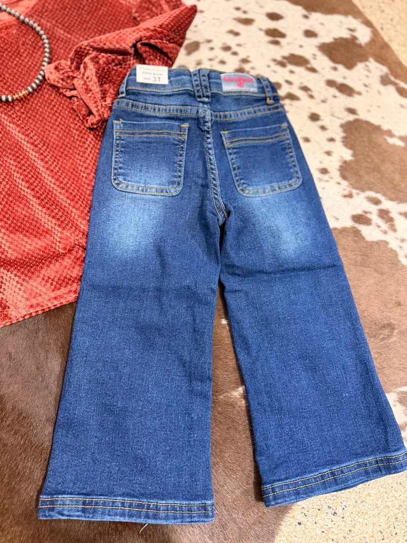 Girls Rhinestone Detail Jeans