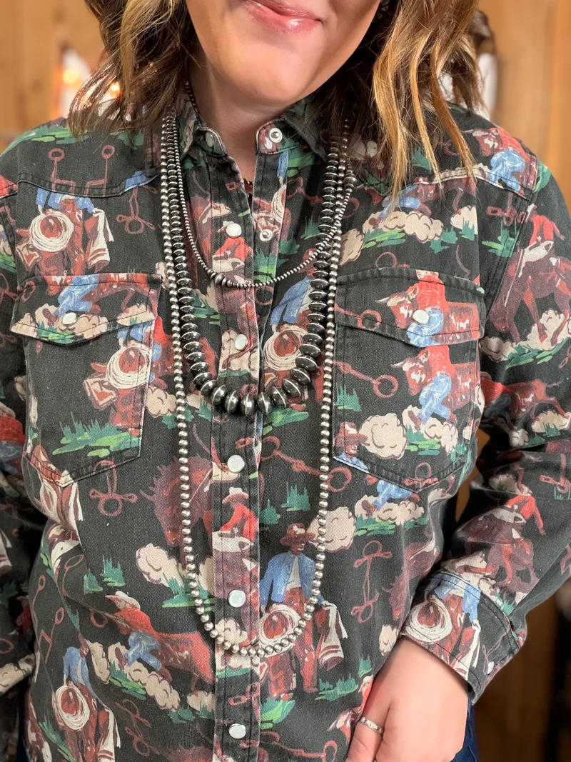 Brushy Pop Button Up / Shacket