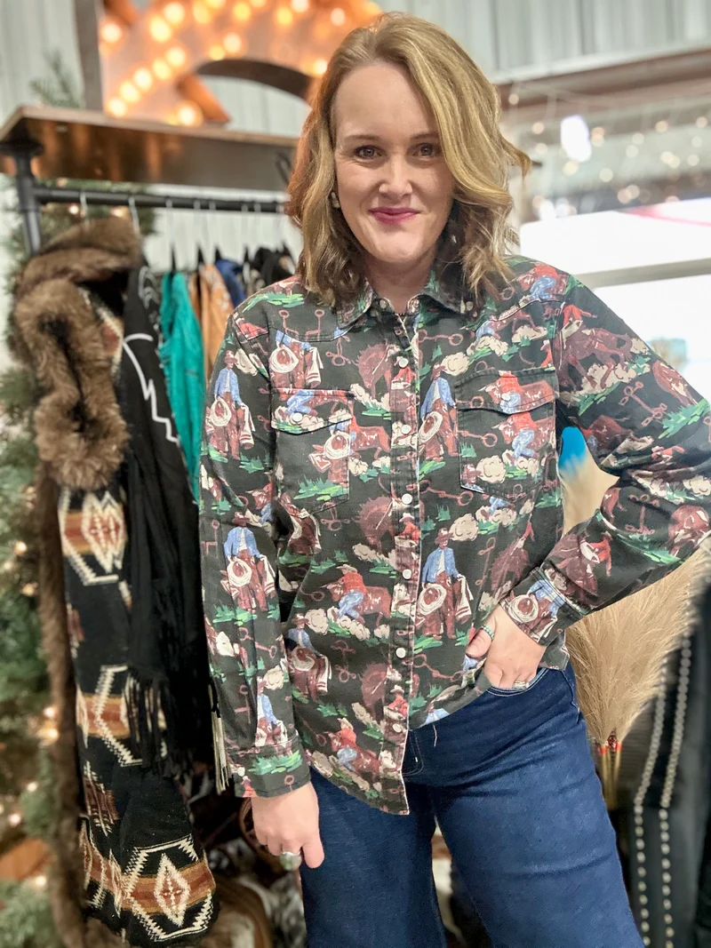 Brushy Pop Button Up / Shacket