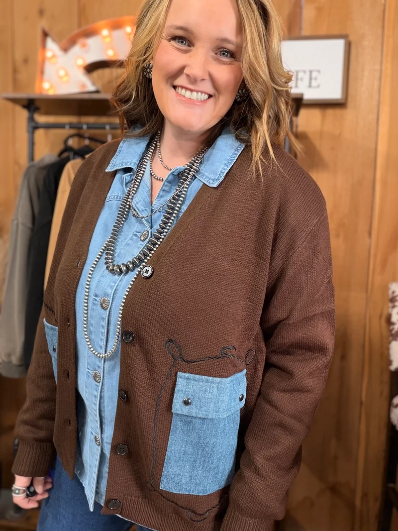 Cattle Babe Cardigan *Angus