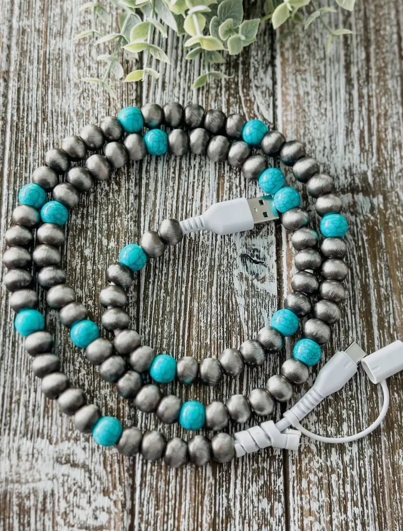 Turquoise / Silver Bead Charger
