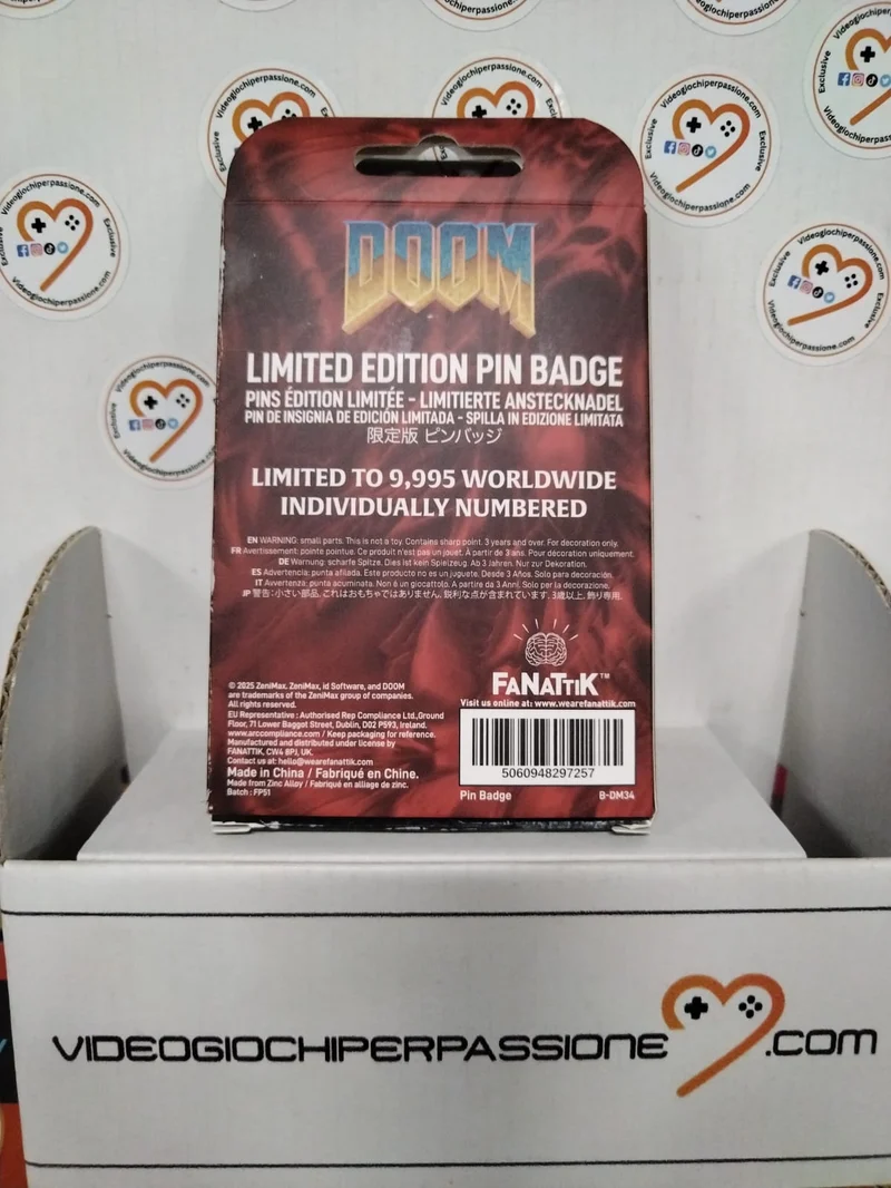 Doom 1993 floppy disk - spilla edizione limitata 9,995 fanattik
