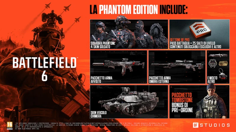 Battlefield 6 Phantom Edition Playstation 5 Edizione Europea