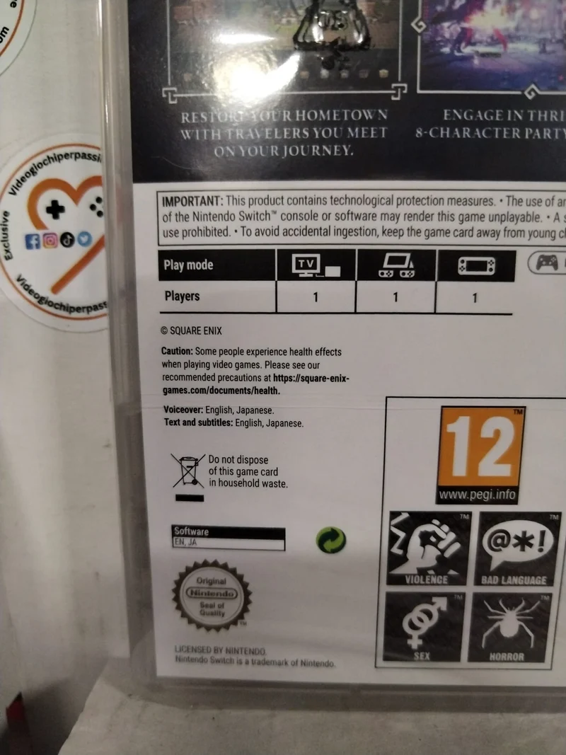 Octopath Traveler Zero Nintendo Switch Edizione Europea