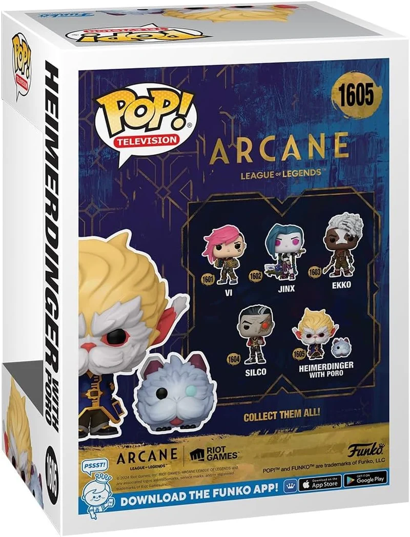 Funko Pop! TV: Arcane LoL– Heimerdinger With Poro - League Of Legends