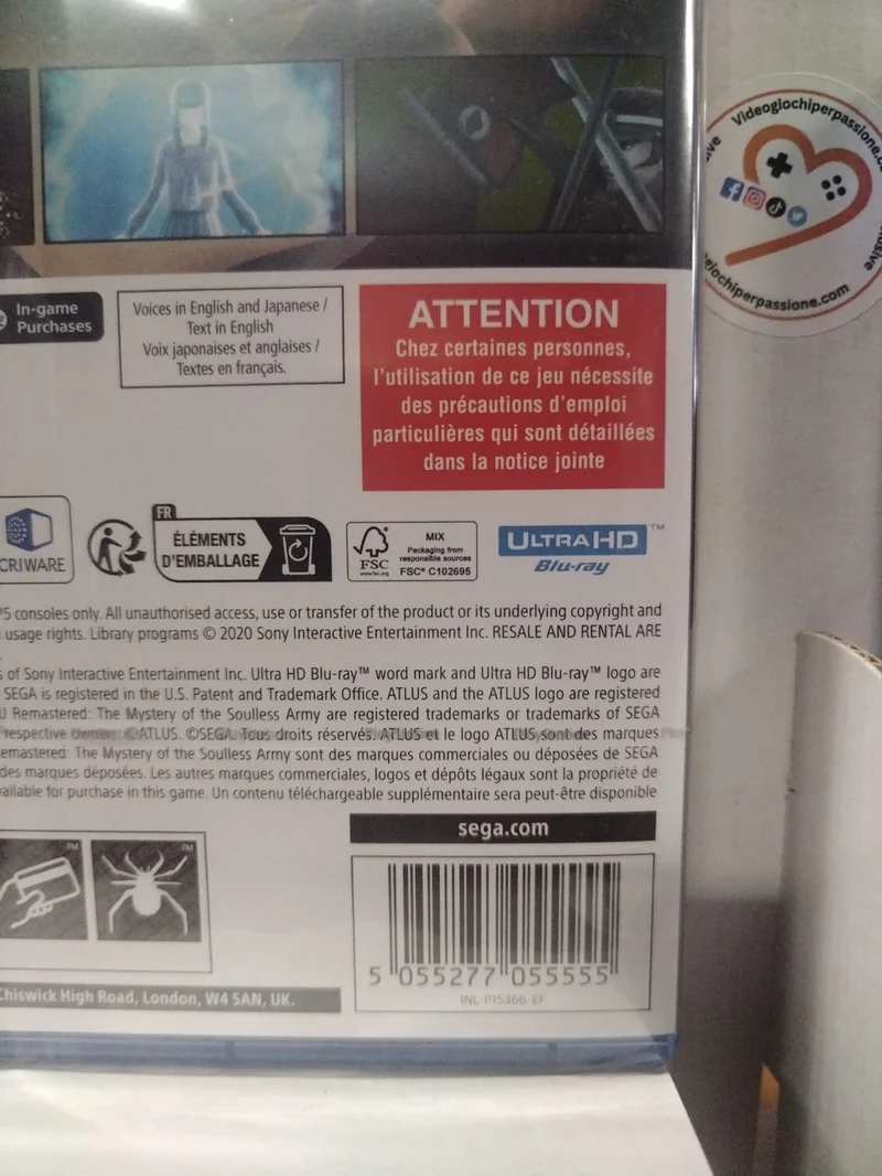 RAIDOU Remastered: The Mystery of the Soulless Army PS5 (versione europea)