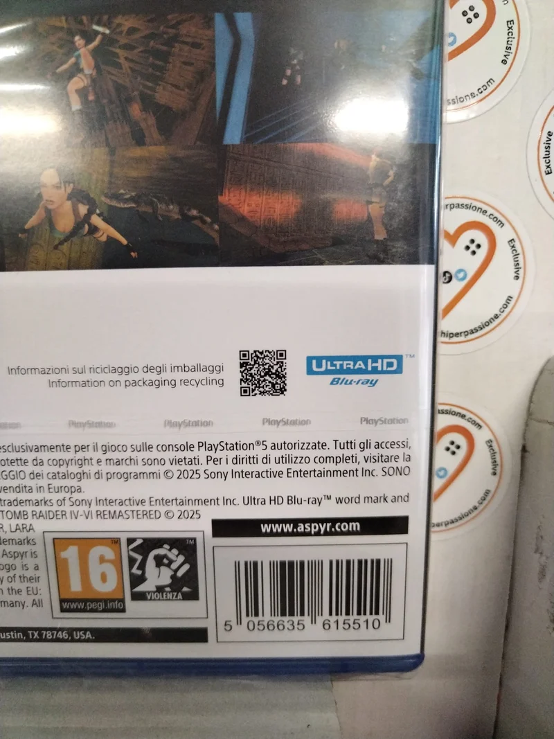 Tomb Raider 4-5-6 Remastered Starring Lara Croft Playstation 5 Edizione ITALIANA