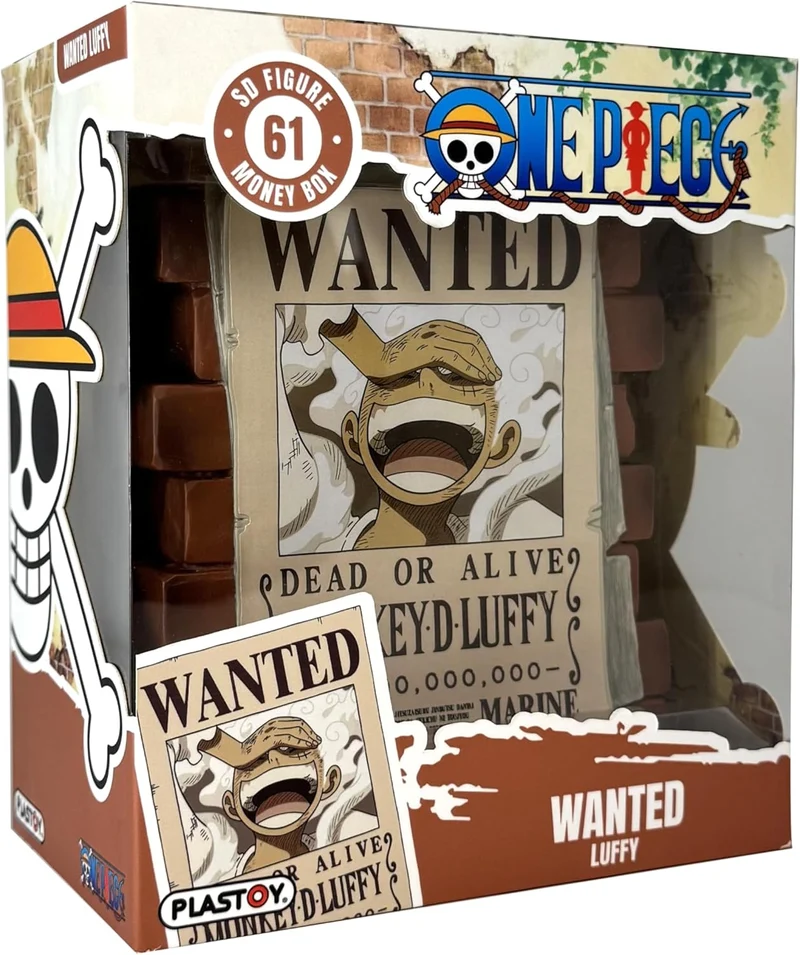 One Piece : Poster Wanted Luffy-Plastoy - Salvadanaio