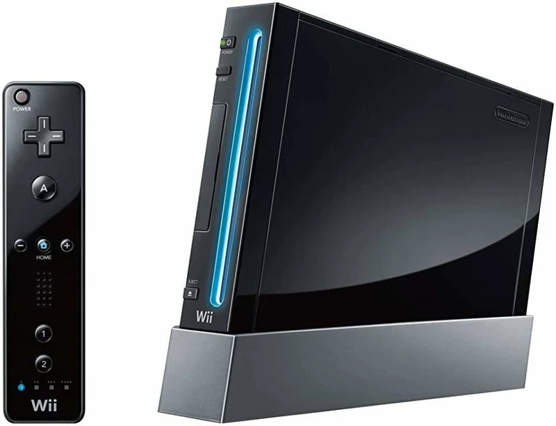 Nintendo Wii Black Console Bundle (RVL-001)