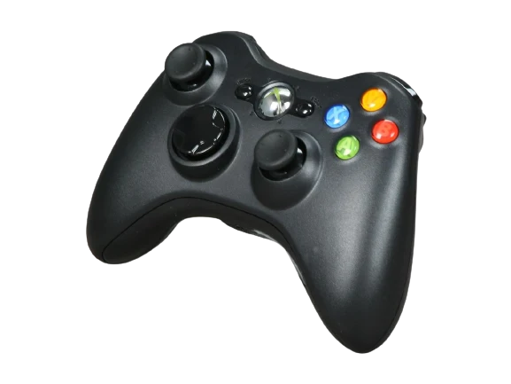Microsoft Xbox 360 S Black Wireless Controller