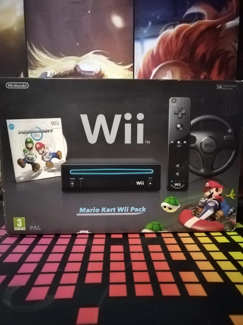 Nintendo Wii - Console Mario Kart Pack, Nera (Black)(usato garantito)(manca il gioco)