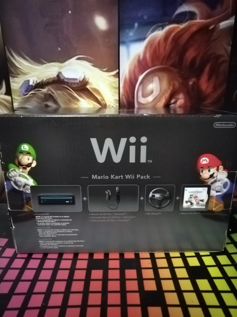 Nintendo Wii - Console Mario Kart Pack, Nera (Black)(usato garantito)(manca il gioco)