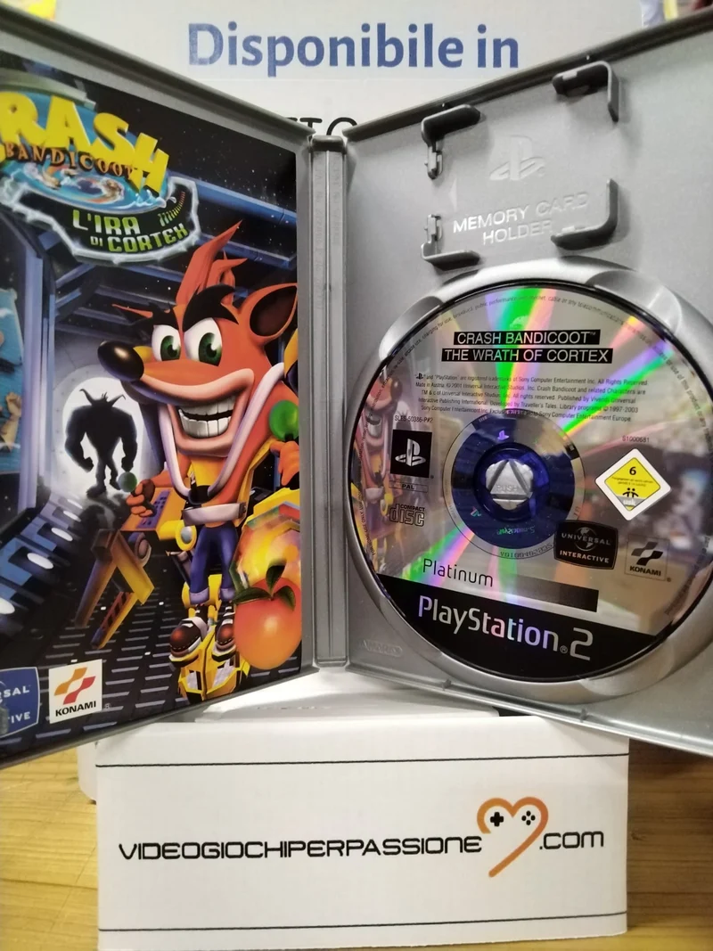 CRASH BANDICOOT L'IRA DI CORTEX PS2 (usato garantito)(versione italiana)