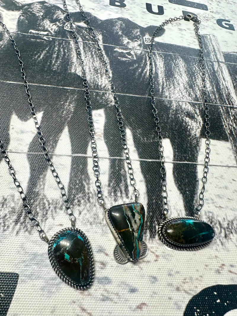 Blue Moon Turquoise Stone Necklace