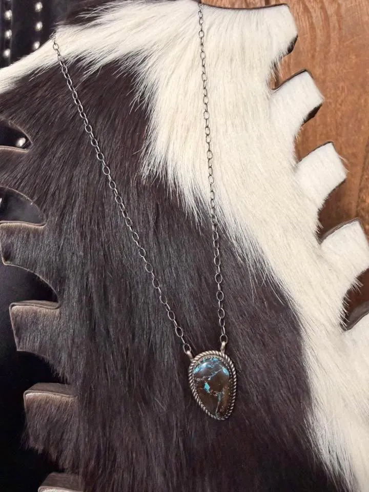 Blue Moon Turquoise Stone Necklace
