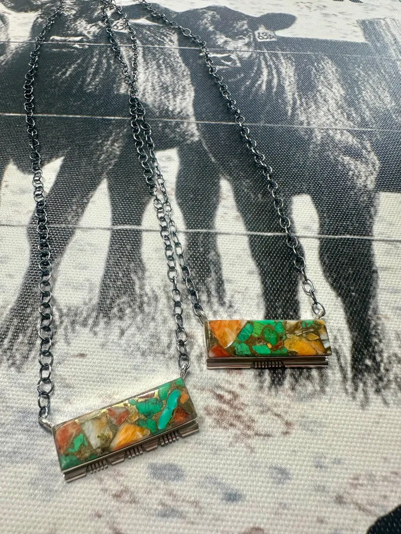 Spiny Mix Bar Necklace