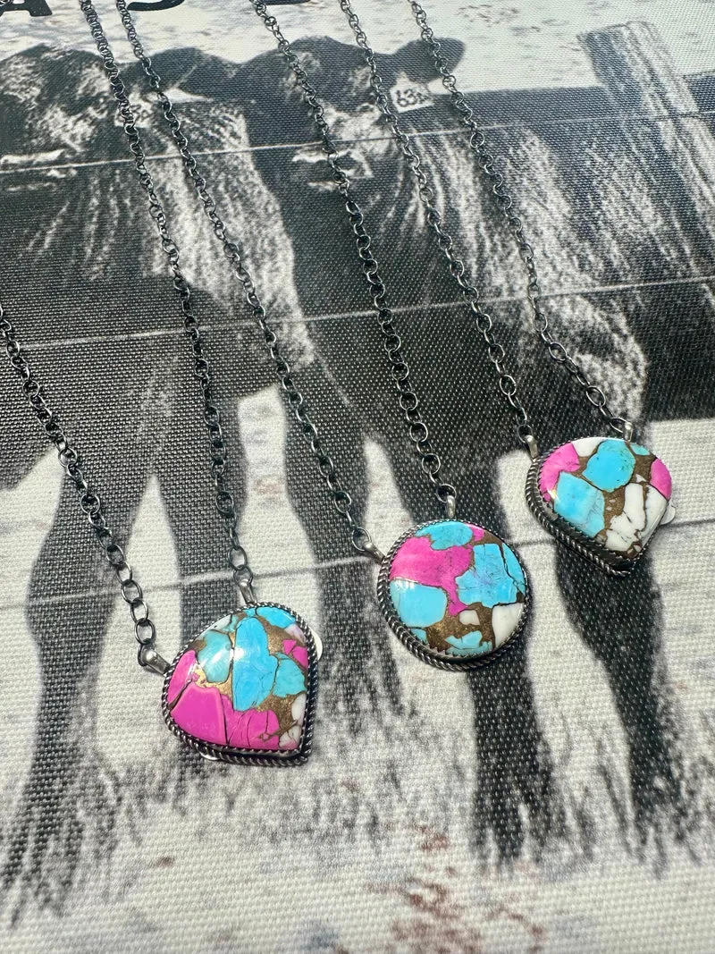 Cotton Candy Stone Necklace