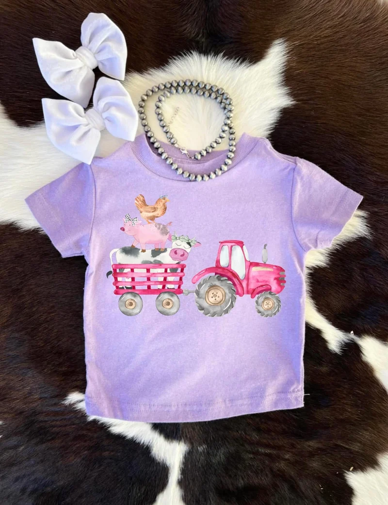 Watercolor Farm Tee (girls)