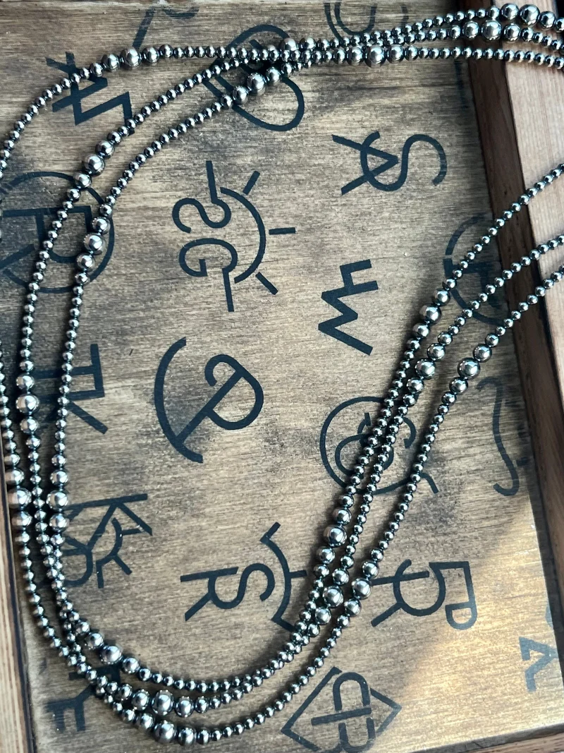 3-6mm Graduated Navajo Pearl Necklace