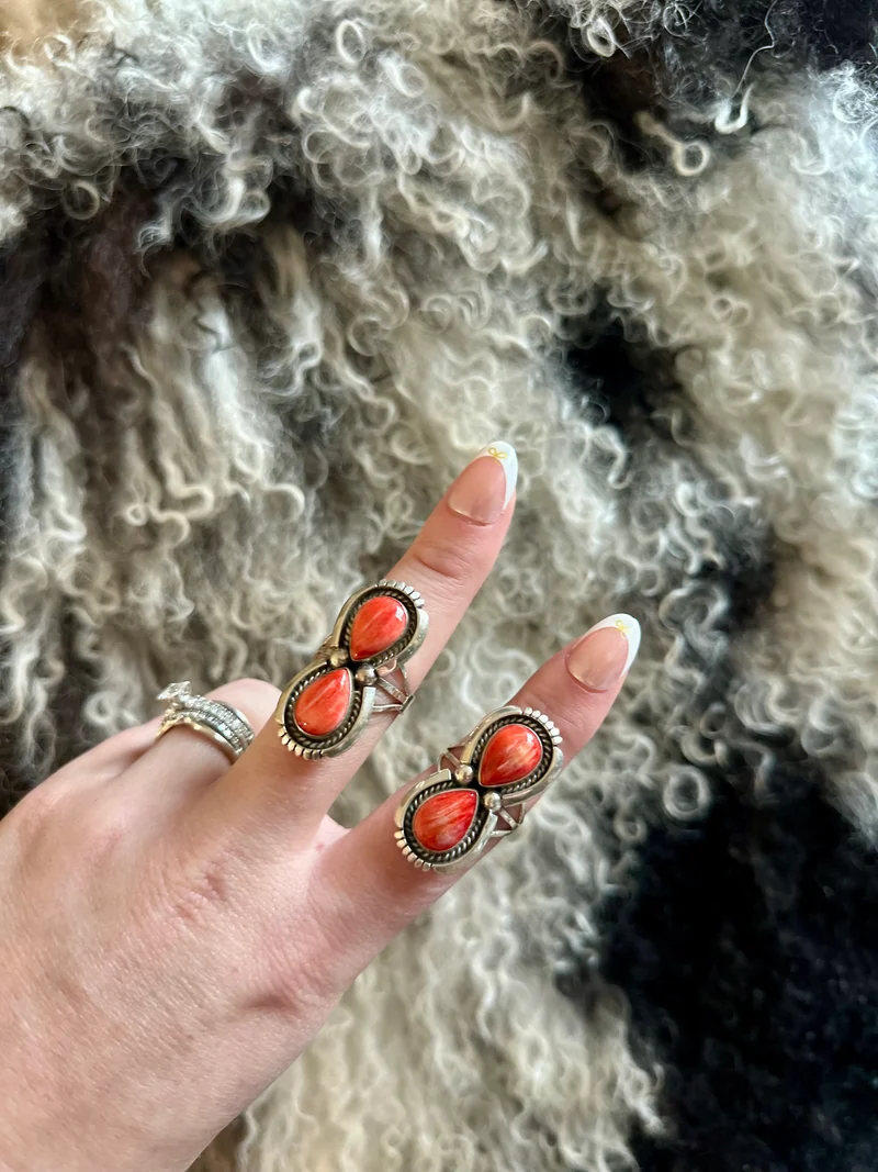 Spiny Oyster Ring / Stud Earrings