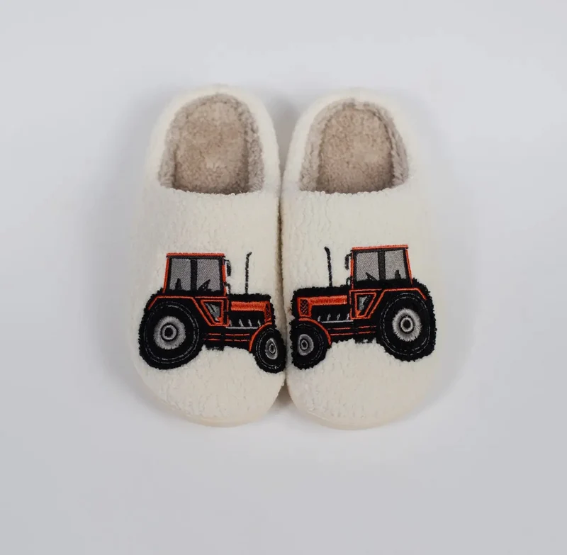 Red Tractor Slippers