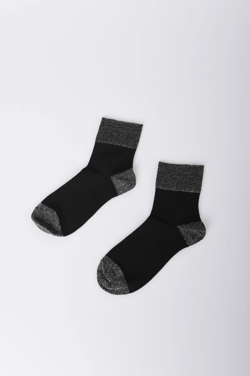 Set di due paia di calzini con lurex
