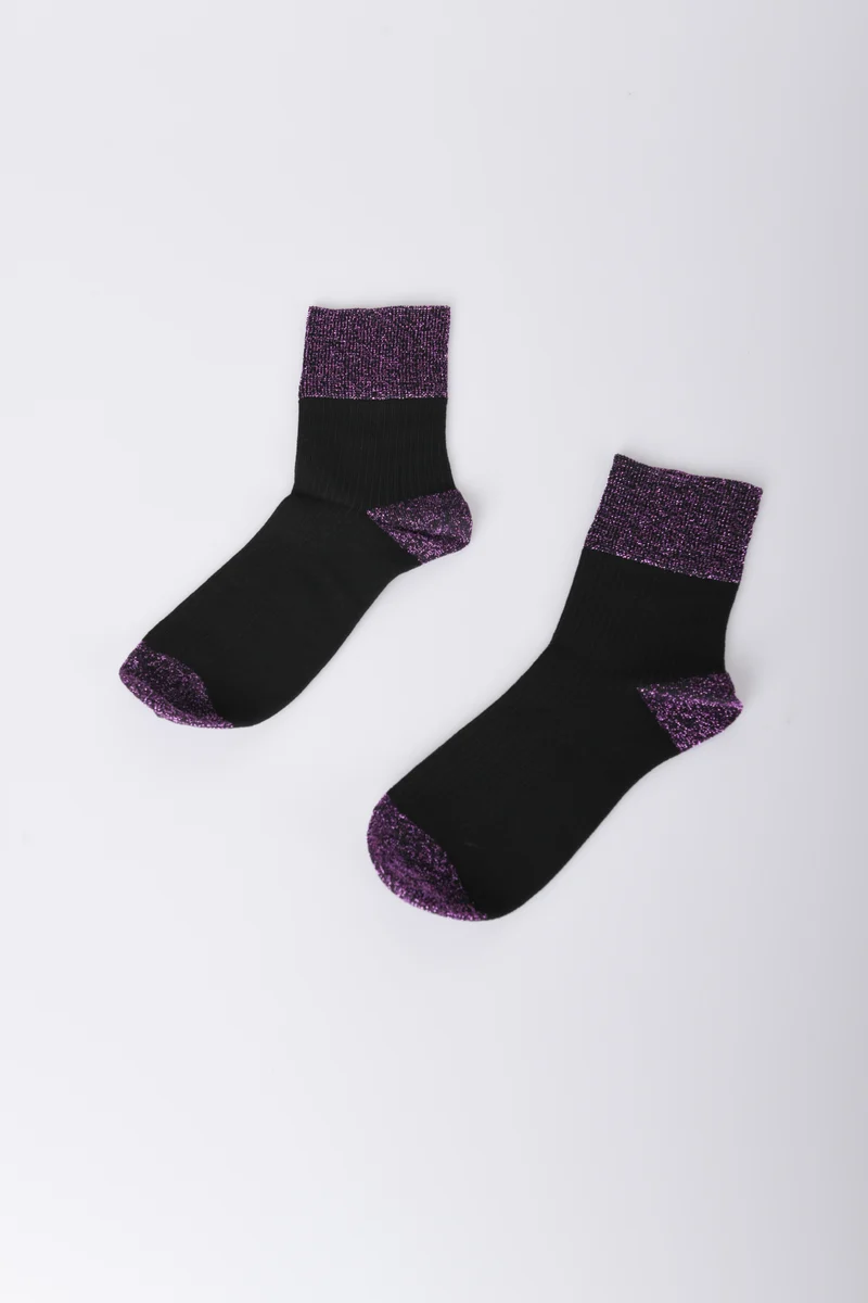 Set di due paia di calzini con lurex