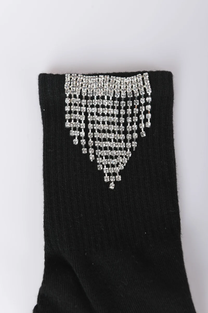 Calzini con decorazione in strass