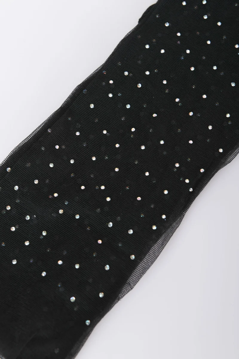 Set di due collant con strass