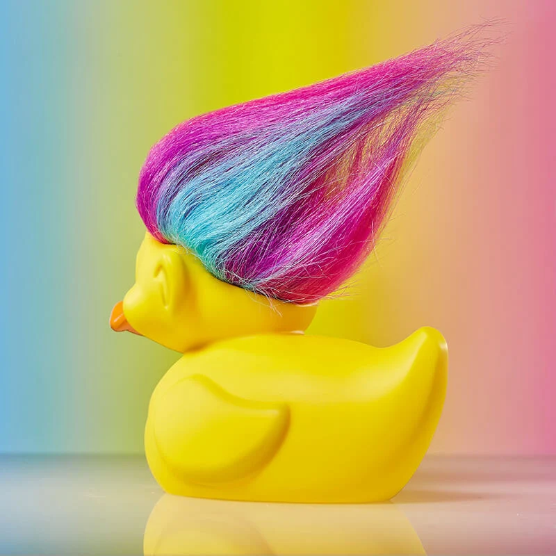Troll ufficiali Rainbow Troll (giallo con capelli arcobaleno) TUBBZ Cosplaying Duck