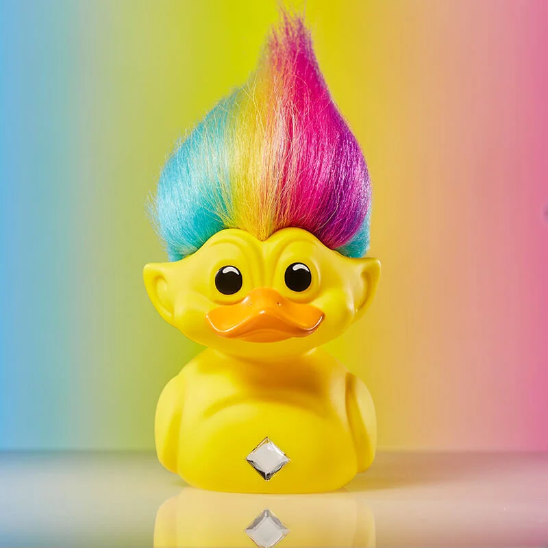 Troll ufficiali Rainbow Troll (giallo con capelli arcobaleno) TUBBZ Cosplaying Duck