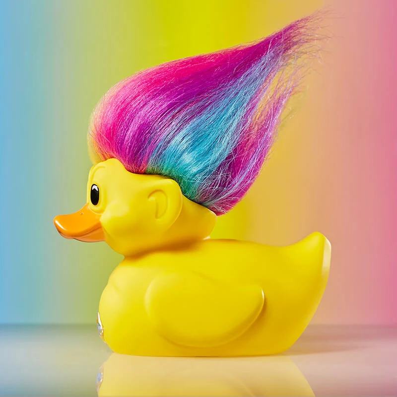 Troll ufficiali Rainbow Troll (giallo con capelli arcobaleno) TUBBZ Cosplaying Duck