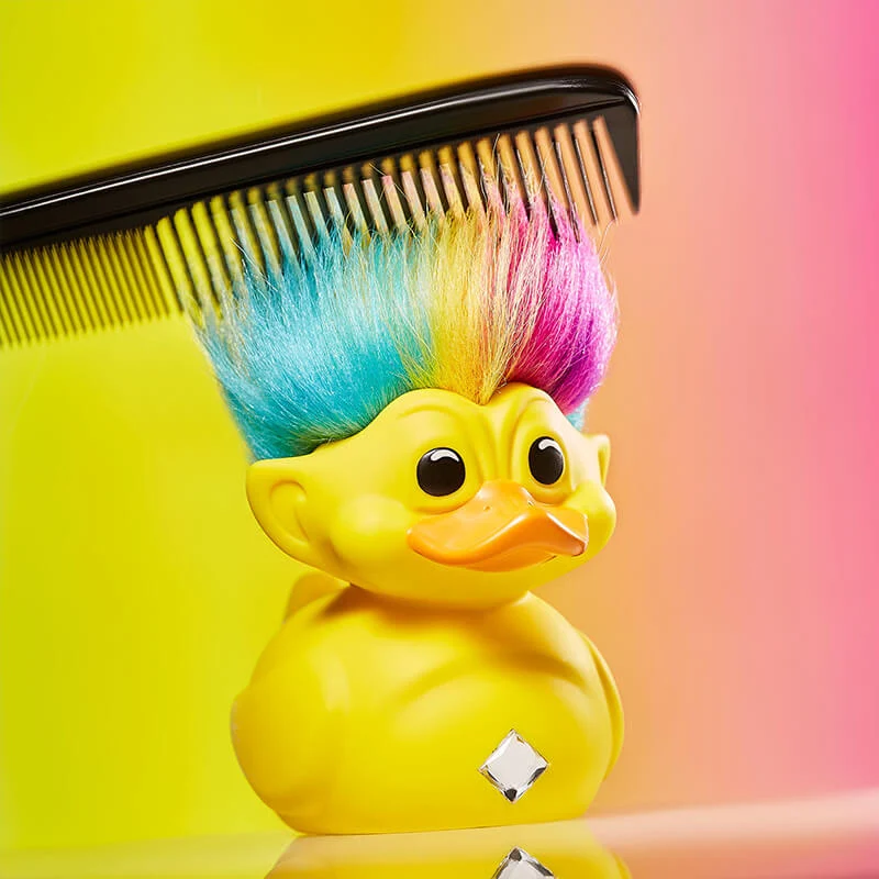 Troll ufficiali Rainbow Troll (giallo con capelli arcobaleno) TUBBZ Cosplaying Duck