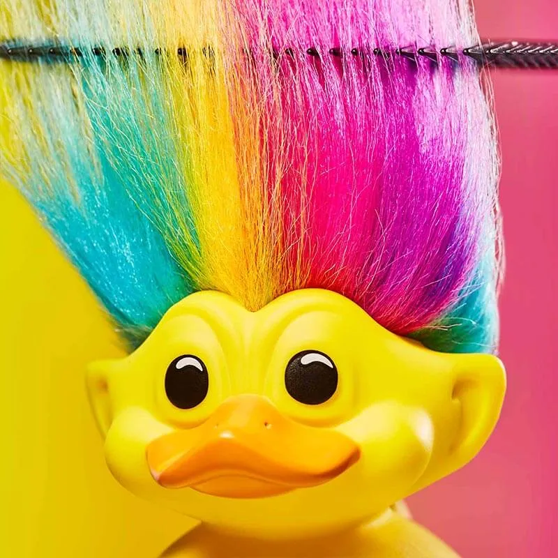 Troll ufficiali Rainbow Troll (giallo con capelli arcobaleno) TUBBZ Cosplaying Duck