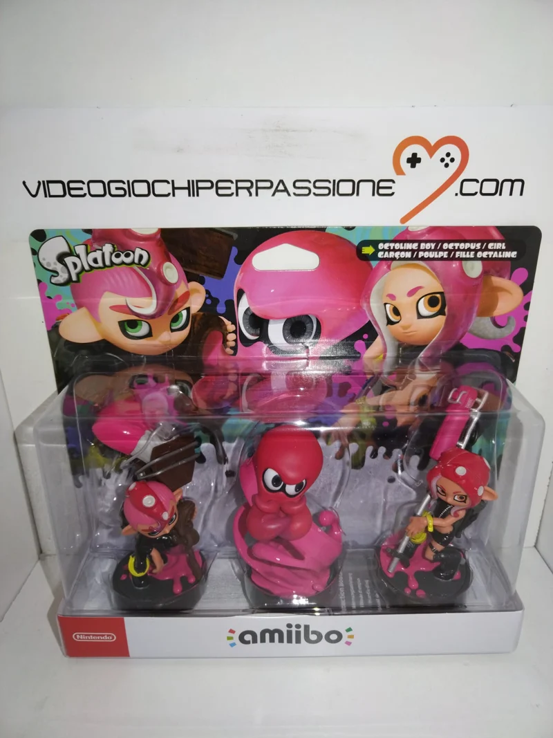 AMIIBO SPLATOON- Octoling Girl, Octoling Boy e Octoling Octopus - TRIPLE PACK