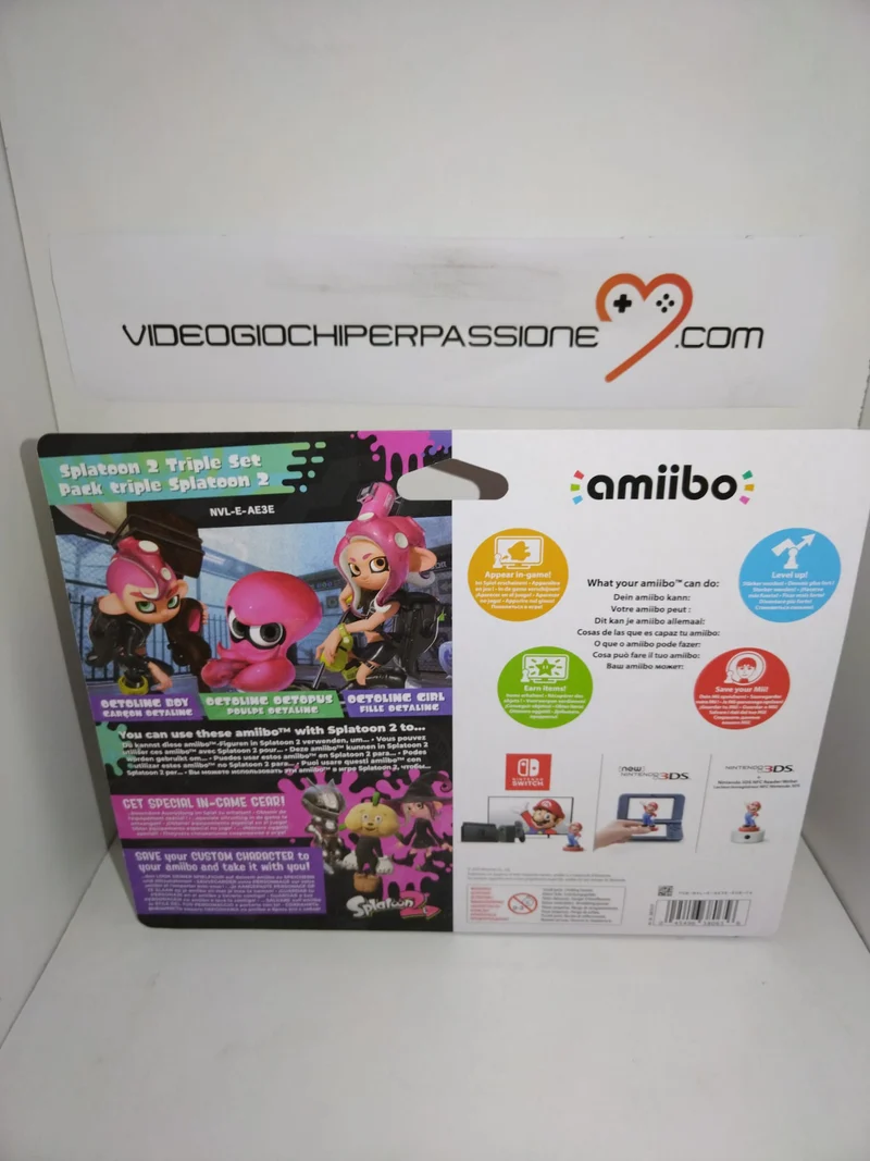 AMIIBO SPLATOON- Octoling Girl, Octoling Boy e Octoling Octopus - TRIPLE PACK