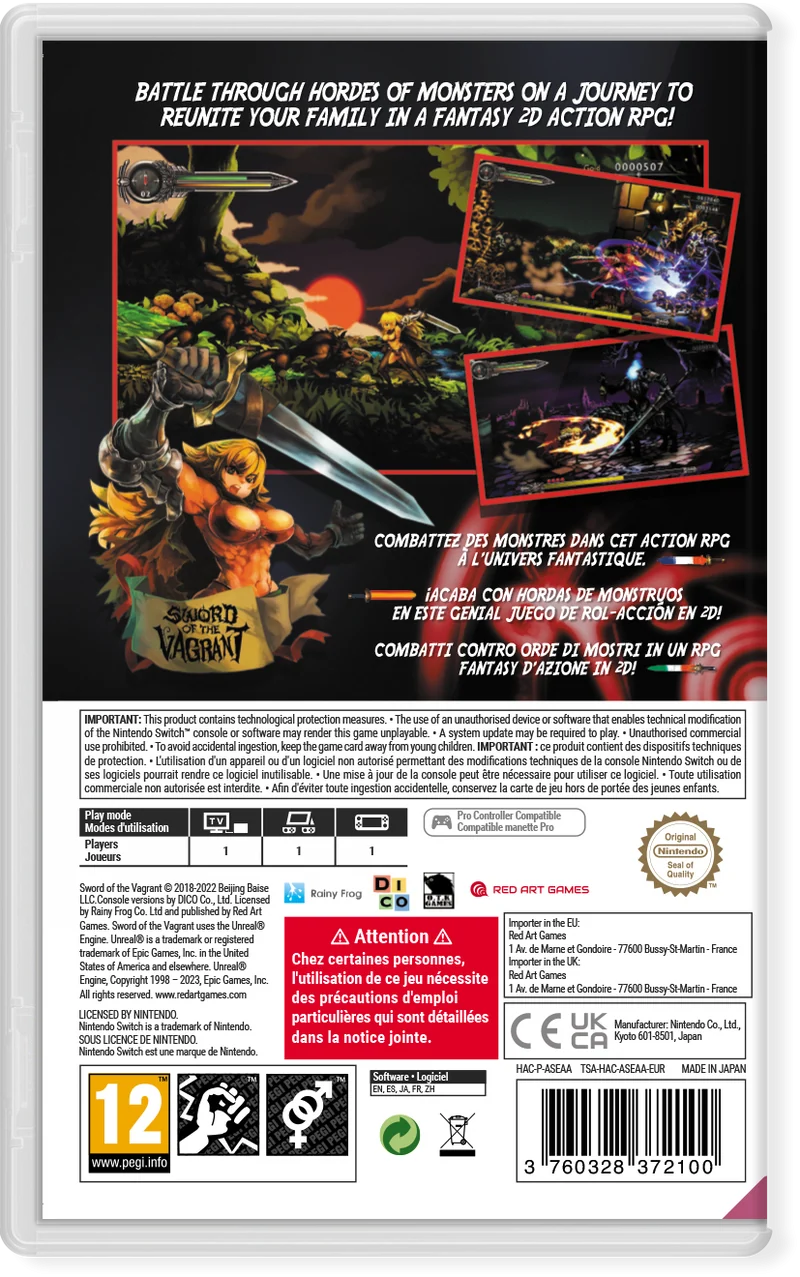 Sword of the Vagrant Nintendo Switch [PRE-ORDER]