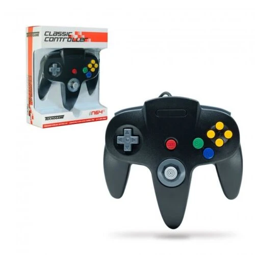 Controller N64 Black -Gamepad di Gioco cablata per N64 -