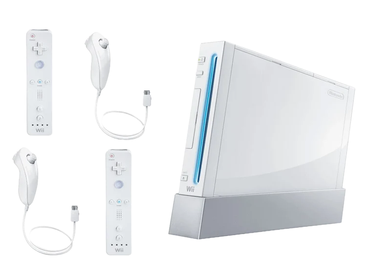 Two Controller Nintendo Wii White Console Bundle (RVL-001)