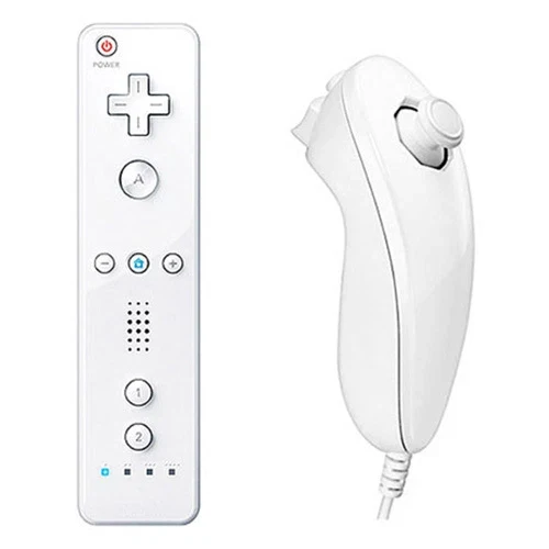White Wii Controller and Nunchuck Bundle