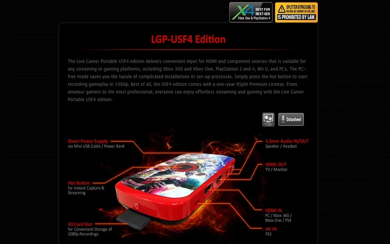 AVerMedia Live Gamer Portable Street Fighter IV Edition