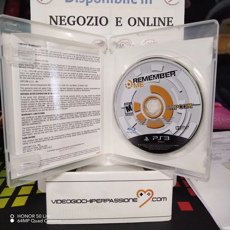 REMEMBER ME PLAYSTATION 3 EDIZIONE AMERICANA(esposizione fiera)